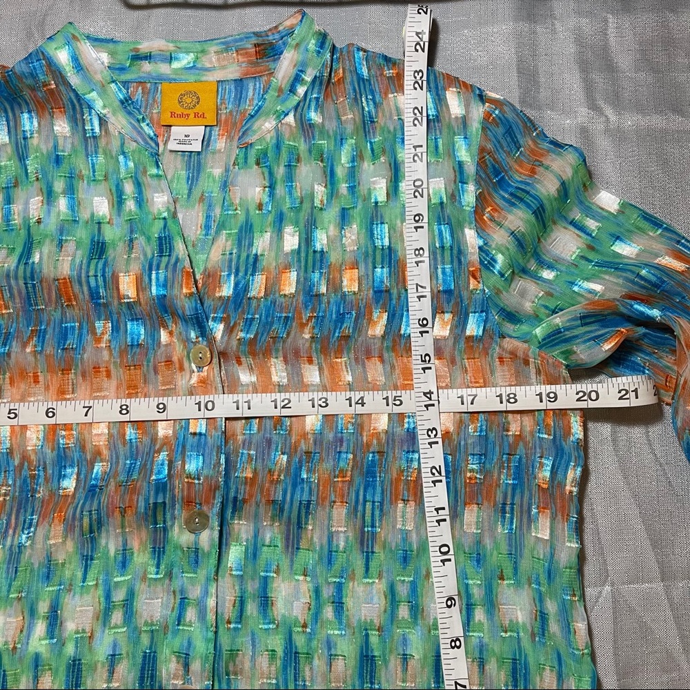 Ruby Rd. Button down top sz 10 - Picture 3 of 5